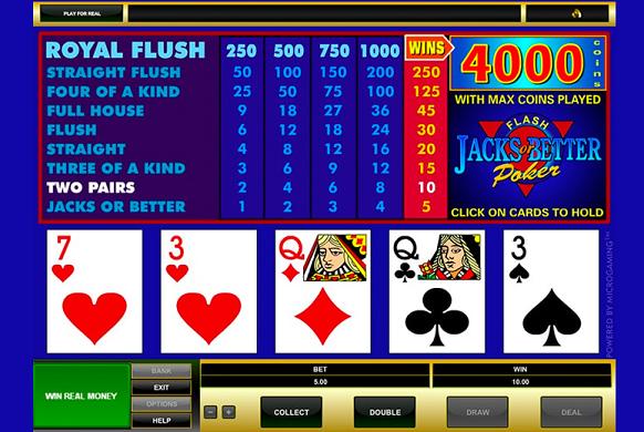 online video poker